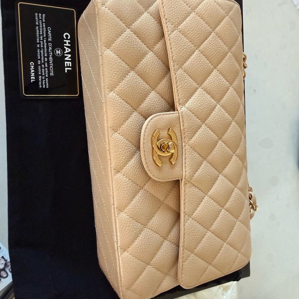 Chanel Beige Clair Medium Double Flap - Picture 11 of 12